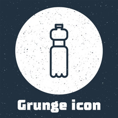 Sticker - Grunge line Bottle of water icon isolated on grey background. Soda aqua drink sign. Monochrome vintage drawing. Vector Illustration