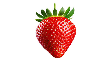 Wall Mural - closeup of refreshing strawberry isolated on clear png background and transparent background, AI generative.