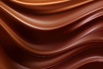 Wall Mural - satin smoothness. abstract chocolate waves in elegant art. liquid elegance. flowing in modern design