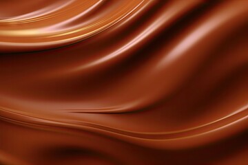 Wall Mural - satin smoothness. abstract chocolate waves in elegant art. liquid elegance. flowing in modern design