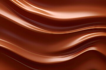 Wall Mural - satin smoothness. abstract chocolate waves in elegant art. liquid elegance. flowing in modern design