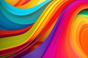 Wall Mural - Colorful abstract waving style background