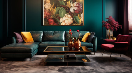 Wall Mural - Beautiful contemporary living room