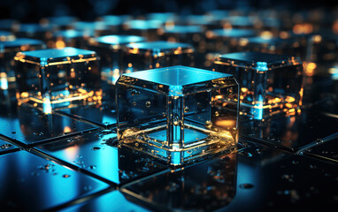 Sticker - computer network concept illustration,created with generative ai tecnology.