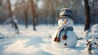 © JuJamal - cute snowman on the snow decoration