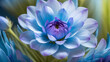 Beautiful flowers blooming in blue