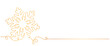 © sense - Snowflake line art with golden color vector illustration