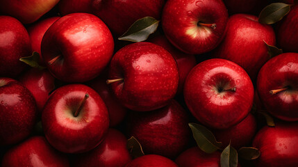 Wall Mural - A background of red apples