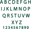 © Aryan - green word font alphabets vector