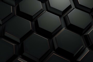 Wall Mural - abstract background with hexagons. Generative AI