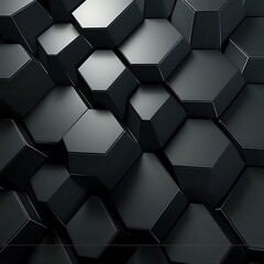 Wall Mural - abstract background with hexagons. Generative AI