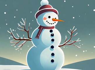 Canvas Print - Snowman