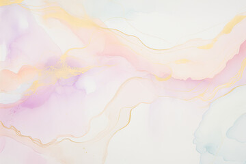 Leinwandbilder - Abstract alcohol ink painting with gold glitters.