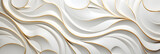 Fototapeta  - Luxury Semi-Gloss Wall background, elegant white and gold 3d embossed creative pattern.