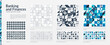 © Hilch - Bank, Finance Modular Geometric Design. Thin Line, Black, White and Color style Pattern. Business Graphic Elements Set. Online Tax Payment, Money Icon. Triangle, Square, Circle Forms. Grid Construct