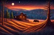 nature, A tractor harvesting wheat starch in the sunset on a country fieldart illustration sailing boat under galaxy night sky dreamy scenery,Starry night ,full moon ,winter forest , Christmas trees ,