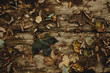 jesienne tło z liści i drewna