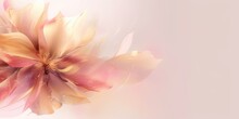 Beautiful Abstract Gold And Pink Impressionistic Floral Design Background. Beautiful Generative AI AIG32