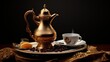 Arabic Coffee pot traditional. Saudi Coffee Dallah, A still life of Saudi traditional coffee pot or Dallah,
