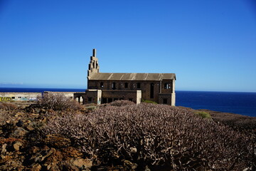 Wall Mural - Ancient Abades sanatory view over the ocean, Tenerife, Canaries, Spain