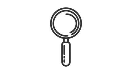 Wall Mural - Magnifying glass or search icon, flat vector graphic on isolated background