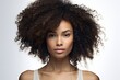 © Fotograf - A stunning young woman with a stylish afro hairstyle. Perfect for fashion and beauty related projects