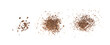 Grated Chocolate Pile Isolated, Crushed Shavings, Crumbs, Flakes, Cocoa Sprinkles