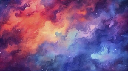 Canvas Print - Gradient of colors in a galaxy