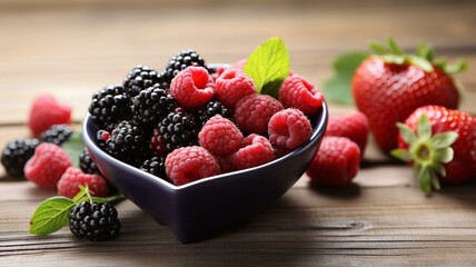 Wall Mural - Berries in a bowl