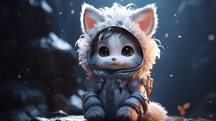  the cute fox is traveling