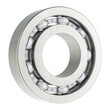 Ball bearing, side view. 3D rendering isolated on transparent background