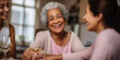 Coffee and Conversations: Ethnic Senior Females Reunite in Kitchen