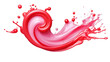 red paint liquid splash isolated against transparent background