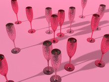 Pink Cocktails Celebration Background