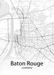 Baton Rouge Louisiana minimalist map