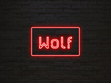 Wolf のネオン文字