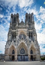 View Of Reims Notre Dame Cathedral