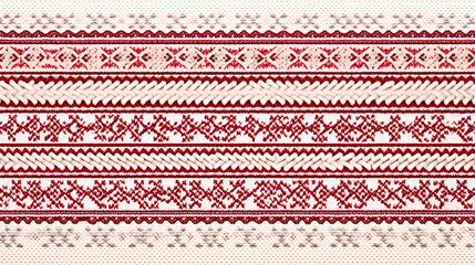 Poster - Fair Isle pattern wallpaper | generative AI