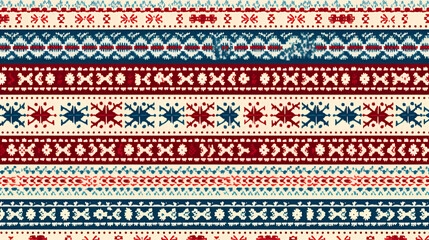 Sticker - Fair Isle pattern wallpaper | generative AI