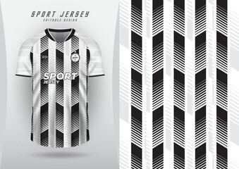 Wall Mural - background for sports jersey football jersey running racing jersey with white and black dotted stripes pattern.