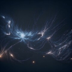Wall Mural - ai generated image of galactic lines and stars in a night sky