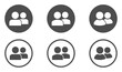  Simple friends flat vector icons