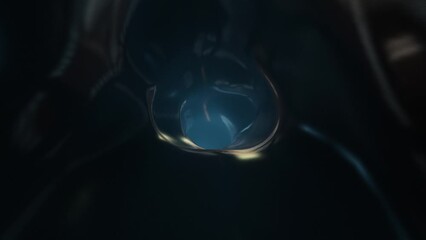 Wall Mural - Dark Tunnel Loop Vortex - Abstract Background
