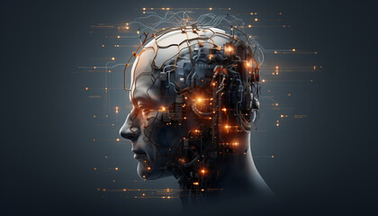 Wall Mural - unveiling the abstract intelligence network: artistic illustration of the ai era