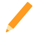 Fototapeta  - シンプルなオレンジ色の色鉛筆