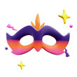 festival masquerade carnival party invitation mask 3d icon illustration design