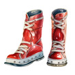 watercolor boots isolated on transparent background