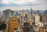 Fototapeta Nowy Jork - Aerial view of buildings in the city center of Sao Paulo - Brazil.