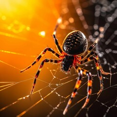AI generated illustration of a macro of a spider