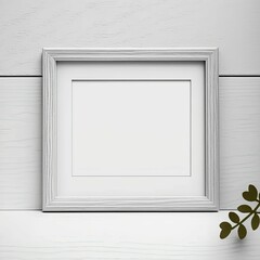 AI-generated illustration of white minimalist frame for home decor